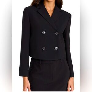 Theory Double Breasted Crop Blazer